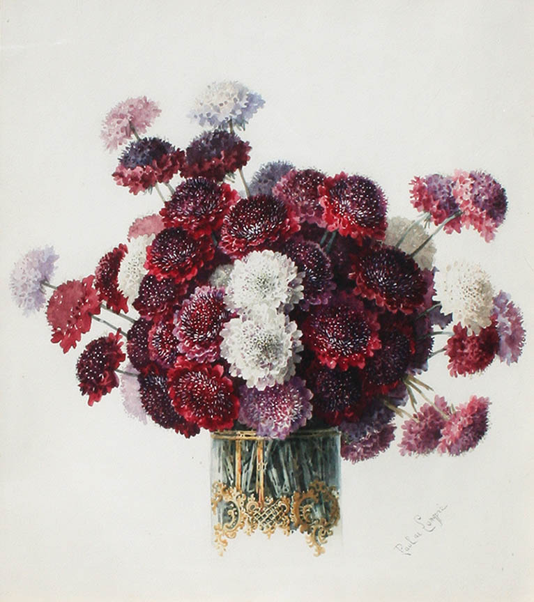 Paul de Longpre - Bouquet of Chrysanthemums