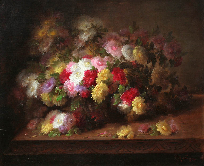 Paul de Longpre - Still Life of Flowers